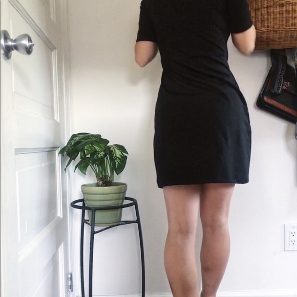 Little black dress with sexy v neck - Picture 3 of 4